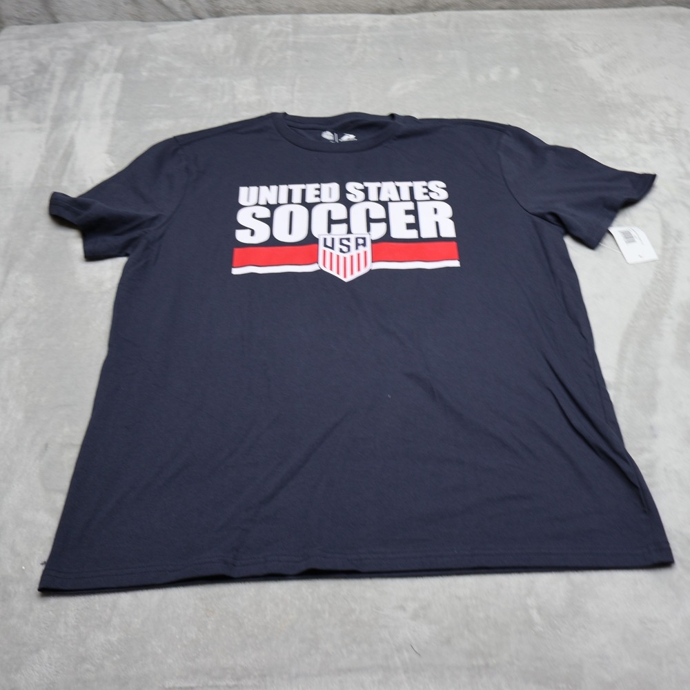 US Soccer Icon Sports Shirt Mens Large Blue National Team Graphic Fan Gear NEW